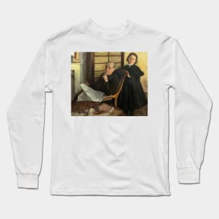 Henri Degas and His Niece Lucie Degas by Edgar Degas Long Sleeve T-Shirt